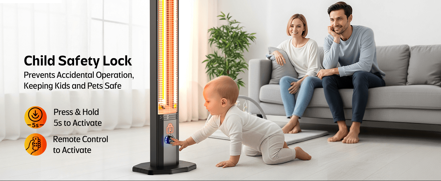 42-Inch Tall Stand Patio Heater Feature 10